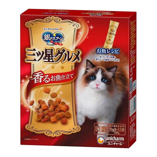 【送料無料】ユニ・チャームペット 銀のスプーン 三ツ星グルメ 香るお魚仕立て お魚レシピ 20g×1...