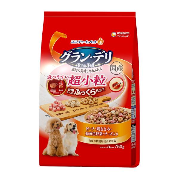 【送料無料】ユニ・チャーム グラン・デリ ふっくら 食べやすい 超小粒 750g 1個