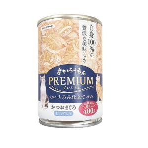 【送料無料】ペッツバリュー よかろうもん プレミアム とろみ仕立て かつおまぐろ しらす入り 400g 1個｜atlife