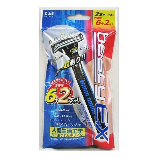 貝印 beste EX（ベスティーEX） 首振り 6本入 （男性用 使い捨てカミソリ）