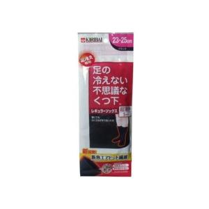 【送料無料】 桐灰化学 足の冷えない不思議なくつ下 レギュラーソックス 超薄手 厚さ1mm ブラック 23-25cm保温靴下 1個｜atlife