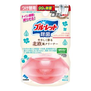 【送料無料】小林製薬 液体 ブルーレットおくだけ 除菌 北欧 つけ替用 ノルディックフラワーの香り 67ml トイレ用洗剤 1個｜atlife