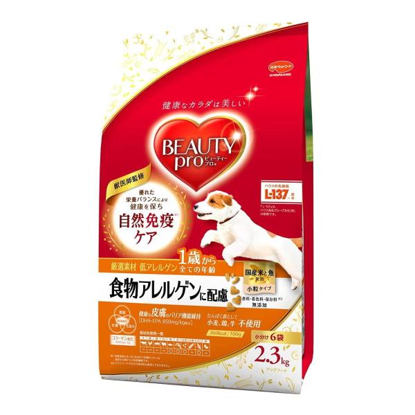 日本ペットフード ビューティープロ ドッグ 食物アレルゲンに配慮 1歳から 小分け6袋入 1個 ドッ...