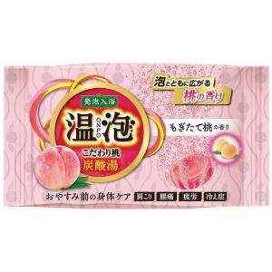 アース製薬 温泡 こだわり桃 炭酸湯 もぎたて桃 １錠｜atlife