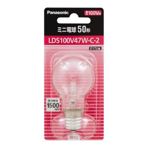 【送料無料】パナソニック LDS100V47WC2 ミニ電球 50形 クリア 1個｜atlife