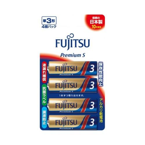富士通 アルカリ乾電池 プレミアム S 単3形-4個パック LR6PS4B 1個(配送おまかせ)