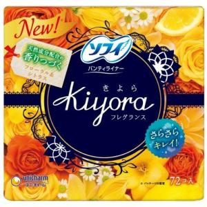 ユニ・チャーム　ソフィ Kiyora(きよら) フレグランス フローラル＆シトラスの香り 72枚入り おりものシート｜atlife