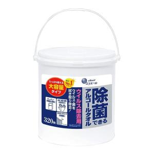 (送料無料・まとめ買い×6個セット)大王製紙 エリエール 除菌できる アルコールタオル ウイルス除去用 大容量 本体 320枚入