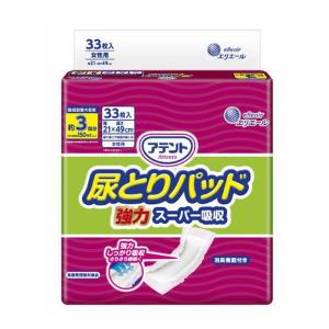 【送料無料・まとめ買い×6個セット】大王製紙 エリエール アテント 尿とりパッド 強力スーパー吸収 女性用 33枚入 消臭機能付き｜atlife