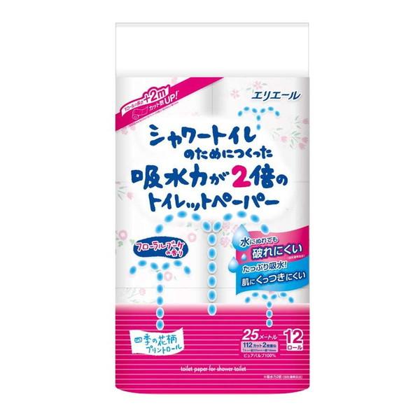 【送料無料・まとめ買い×6個セット】エリエールシャワートイレのためにつくった吸水力が2倍のトイレット...