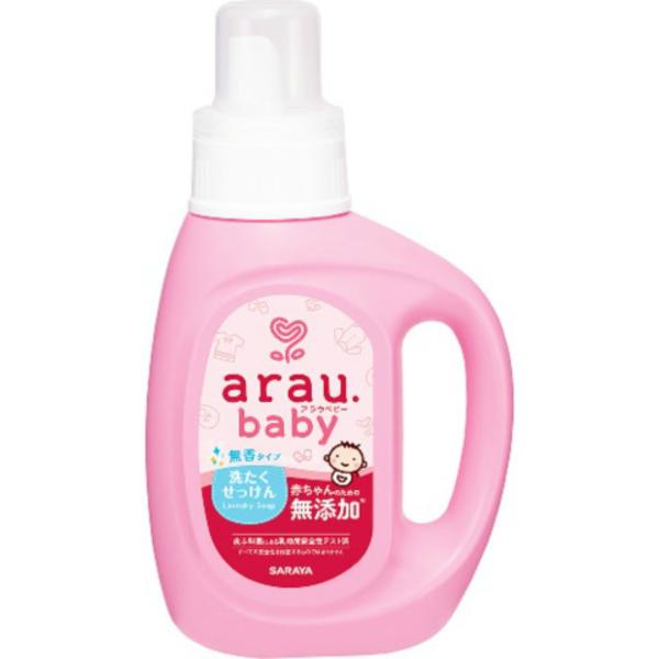 【送料無料・まとめ買い×8個セット】サラヤ アラウベビー 洗たくせっけん 無香タイプ 800ML 本...