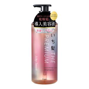(送料無料・まとめ買い×12個)クラシエ いち髪 THE PREMIUM エクストラダメージケア シャンプー シルキースムース ポンプ 480ml