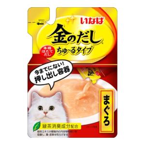 【送料無料・まとめ買い×12個セット】いなばペットフード 金のだし ちゅーるタイプ まぐろ 140g｜atlife