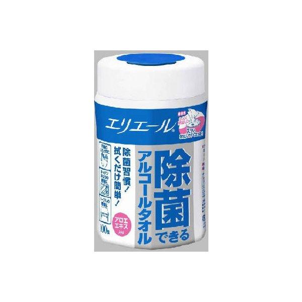 大王製紙 エリエール 除菌できるアルコールタオル 100枚入 本体（除菌ウエットティッシュ）×12点...