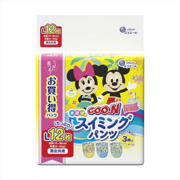 【送料無料・まとめ買い×12個セット】大王製紙 グーン スイミングパンツ 男女共用 Lサイズ 12枚