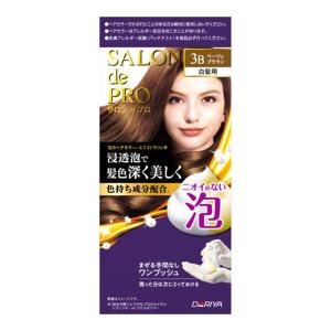 (送料無料・まとめ買い×30個セット)ダリヤ サロンドプロ 泡のヘアカラー エクストラリッチ 白髪用 3B ベージュブラウン 白髪染め