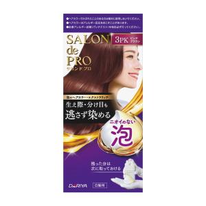 (送料無料・まとめ買い×30個セット)ダリヤ サロンドプロ 泡のヘアカラー エクストラリッチ 白髪用 3PK ピンクブラウン 白髪染め