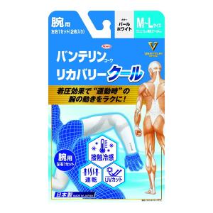 (送料無料・まとめ買い×30個セット)興和 バンテリンコーワ リカバリー クール 腕用 M-L パールホワイト 左右1セット(2枚入り) サポーター
