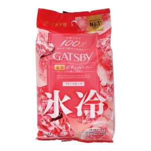 (送料無料・まとめ買い×36個セット)マンダム ギャツビー 薬用 氷冷 アイスデオドラント ボディペーパー フリーズピーチ カラダ 徳用タイプ 30枚