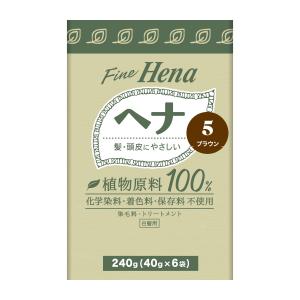 (送料無料・まとめ買い×36個セット)三宝 テンスター ファインヘナ6P ブラウン 40g×6 白髪用 染毛料