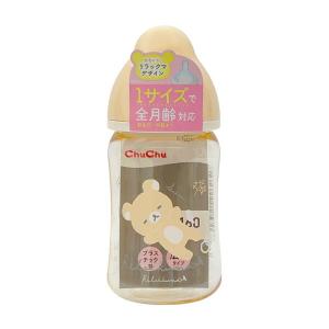(送料無料・まとめ買い×50個セット)ジェクス チュチュ マルチフィット 広口タイプ プラスチック製 ほ乳びん 160mL リラックマ