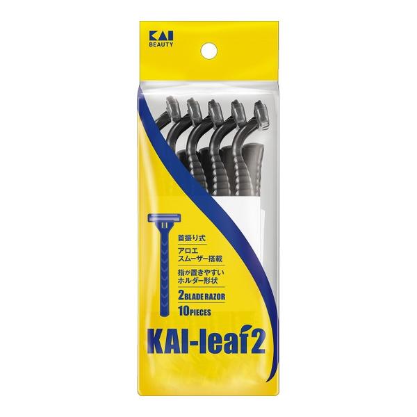 (送料無料・まとめ買い×80個セット)貝印 GA0122 KAI leaf2 （10本入）