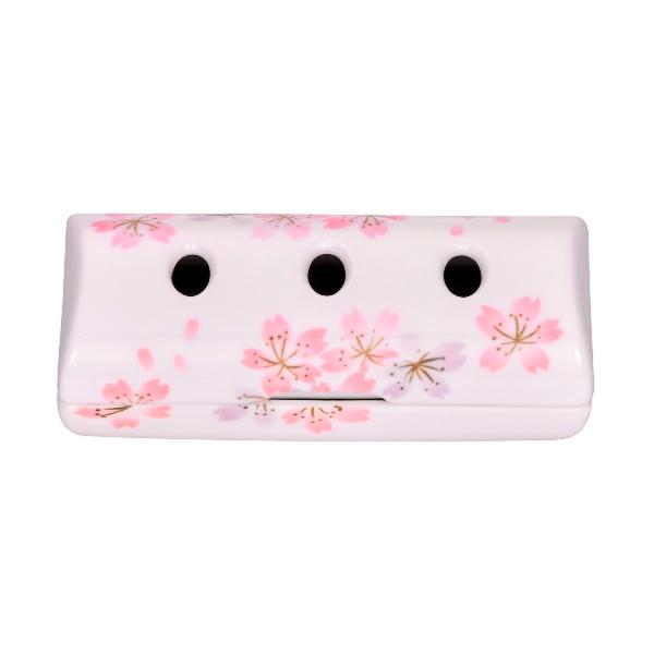 (送料無料・まとめ買い×80個セット)日本香堂 寝かせる線香皿 小 サクラ花柄