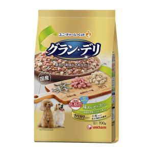 【送料無料】ユニ・チャーム グラン・デリ カリカリ仕立て 成犬用 低脂肪 味わいビ ーフ入りセレクト 脂肪分約25% 700g 1個｜atlife