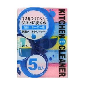 【送料無料】トーカイ産業 抗菌ソフトクリーナー 5個入 食器 ホーロー用 キッチンスポンジ 1個｜atlife