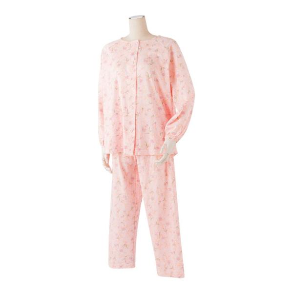 【送料無料】日伸 らくらくパジャマ 婦人用 L ピンク 1個