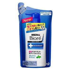 花王 メンズビオレ デオドラントボディウオッシュ フレッシュなミント つめかえ 380ml 1個｜atlife