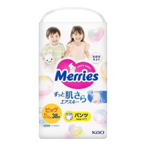 (送料無料)花王 Kao メリーズ エアスルーパンツ BIGサイズ 12-22kg 38枚入 男女共用 こども用紙おむつ 1個