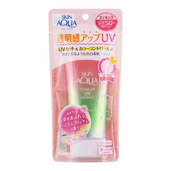 【送料無料】ロート製薬 スキンアクア トーンアップ UV エッセンス ハピネスオーラ 顔 からだ用 ...