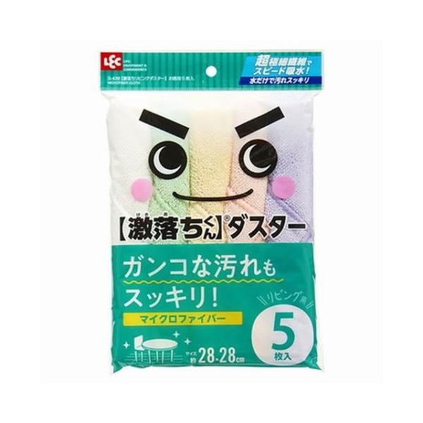 【送料無料・まとめ買い×10個セット】レック LEC クロス 激落ちくん リビングダスター 5枚入