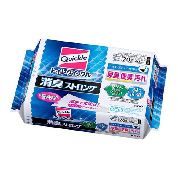 【送料無料・まとめ買い×12個セット】 花王 トイレクイックル 消臭ストロング つめかえ20枚入