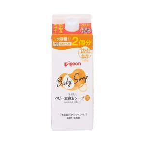 (送料無料・まとめ買い×12個セット)ピジョン ベビー全身泡ソープ しっとり 詰めかえ用 大容量 800ml