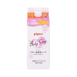 (送料無料・まとめ買い×12個セット)ピジョン ベビー全身泡ソープ ベビーフラワーの香り 詰めかえ用 大容量 800ml