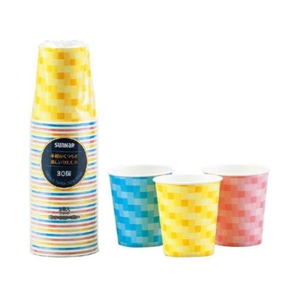 (送料無料・まとめ買い×80個セット)サンナップ スイートカラーカップ 3色アソート 30個入