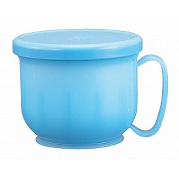 (送料無料・まとめ買い×80個セット)小森樹脂 デンタルコップ 爽やかさん ブルー 入れ歯洗浄保管容...