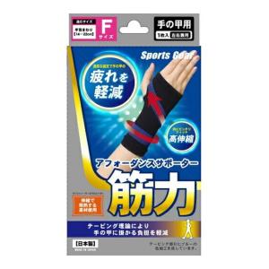 (送料無料・まとめ買い×100個セット) スポーツギア アフォーダンスサポーター 筋力 手の甲用 フリーサイズ 左右兼用