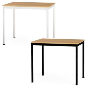 ダイニングテーブル 80×60cm デスク 木製 テーブル パソコンデスク ワークテーブル 作業台 黒 白 オーク シンプル｜atmack