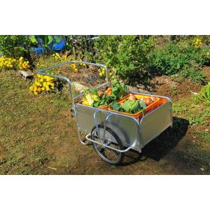 アルミ折りたたみリヤカー　ノーパンクタイヤ　運搬　台車（TAN-583）(運搬器具 キャリーカート ...