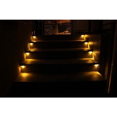 段差用ソーラーライト　4個組（TAN-986-4）（ガーデンライト　手摺　フェンス）