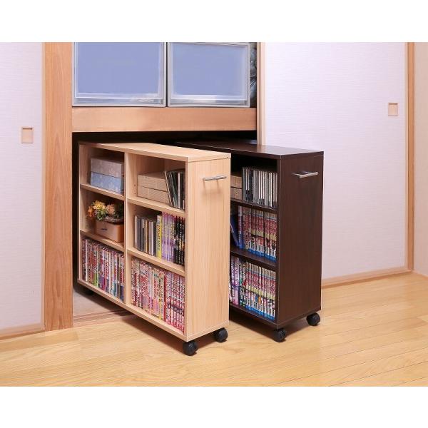 動くマルチ収納庫　幅26cmタイプ　TAN-127（シェルフ、ラック、本棚、収納家具）