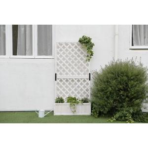 プランターラック付きラティスフェンス TAN-958 (インテリア おしゃれ 花飾り 目隠し)