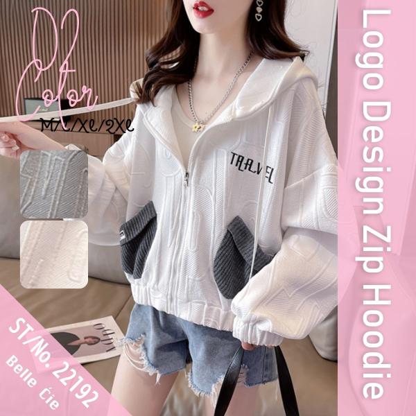 フードパーカー ジップアップパーカー アウター 羽織り ジャケット レディース 韓国ファッション カ...