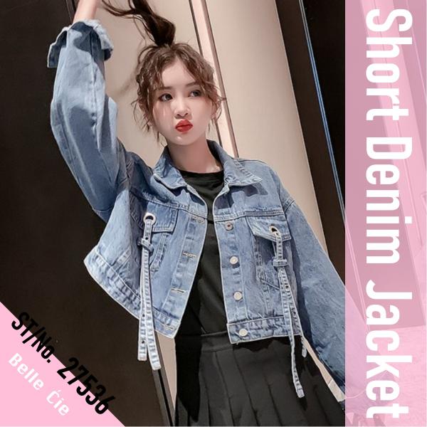 ショート丈 Gジャン レディース デニム アウター ジャケット 短丈 韓国 秋冬 春 デニムアウター...