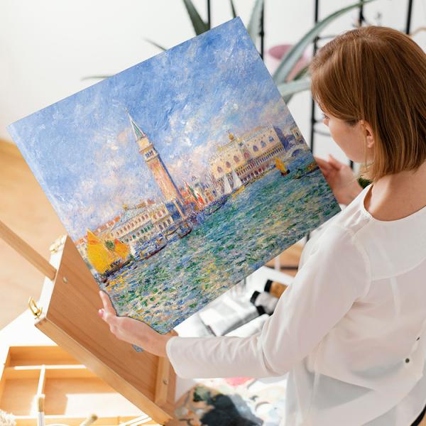 アートパネル アートボード ルノワール ヴェネツィアのパラッツォ・ドゥカーレ 45x33 A3 壁掛...