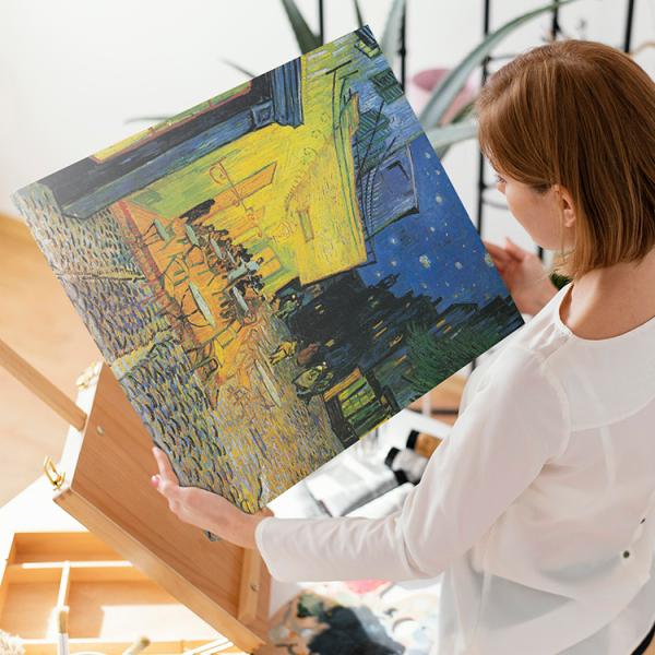 アートパネル アートボード ゴッホ 夜のカフェテラス 33x22 A4 壁掛け インテリア 絵画 0...