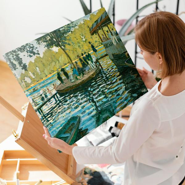 アートパネル アートボード モネ ラ・グルヌイエール 53x41 B3 壁掛け インテリア 絵画 0...